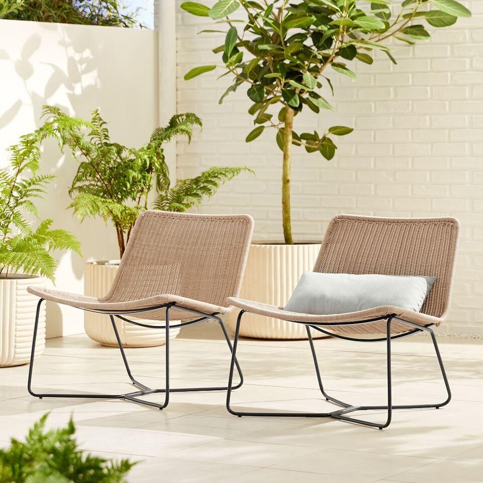 Outdoor Slope Lounge Chair west elm United Kingdom